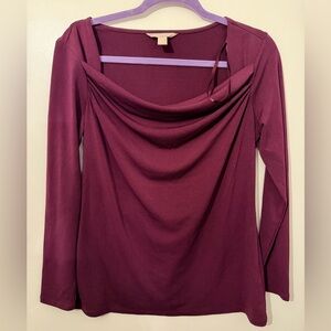Banana Republic Purple Cowl Neck Blouse